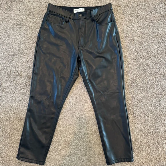 Abercrombie & Fitch High Rise Faux Leather Pants - Picture 2 of 5